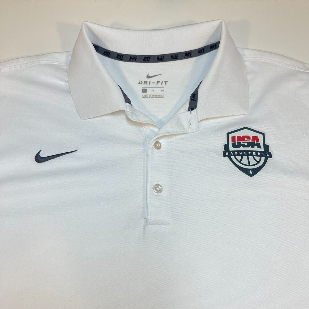 USA Basketball Dream Team Nike Dri Fit Polo Golf Shirt Sz Mens XL